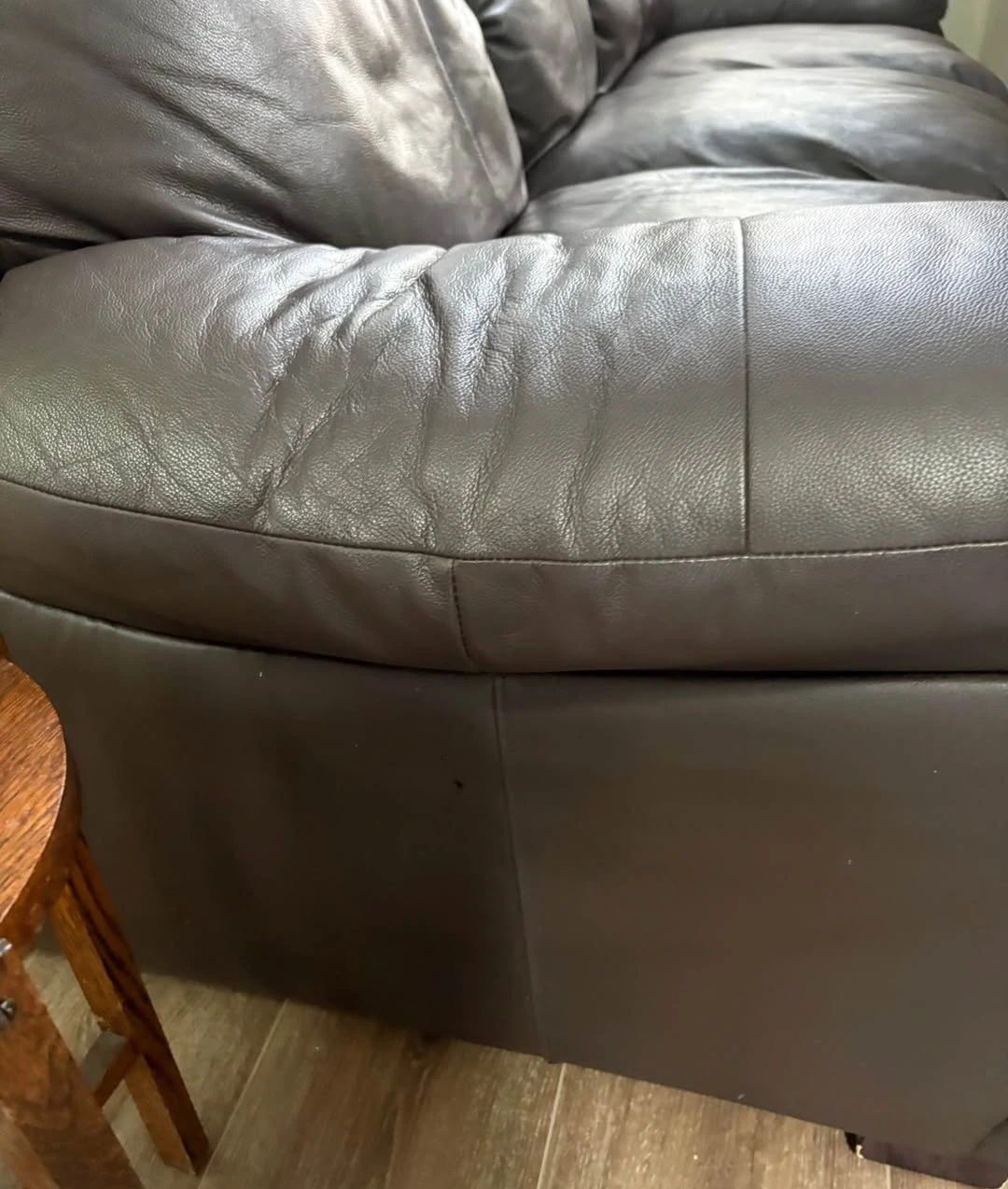 Brown Leather Sofa - photo 4