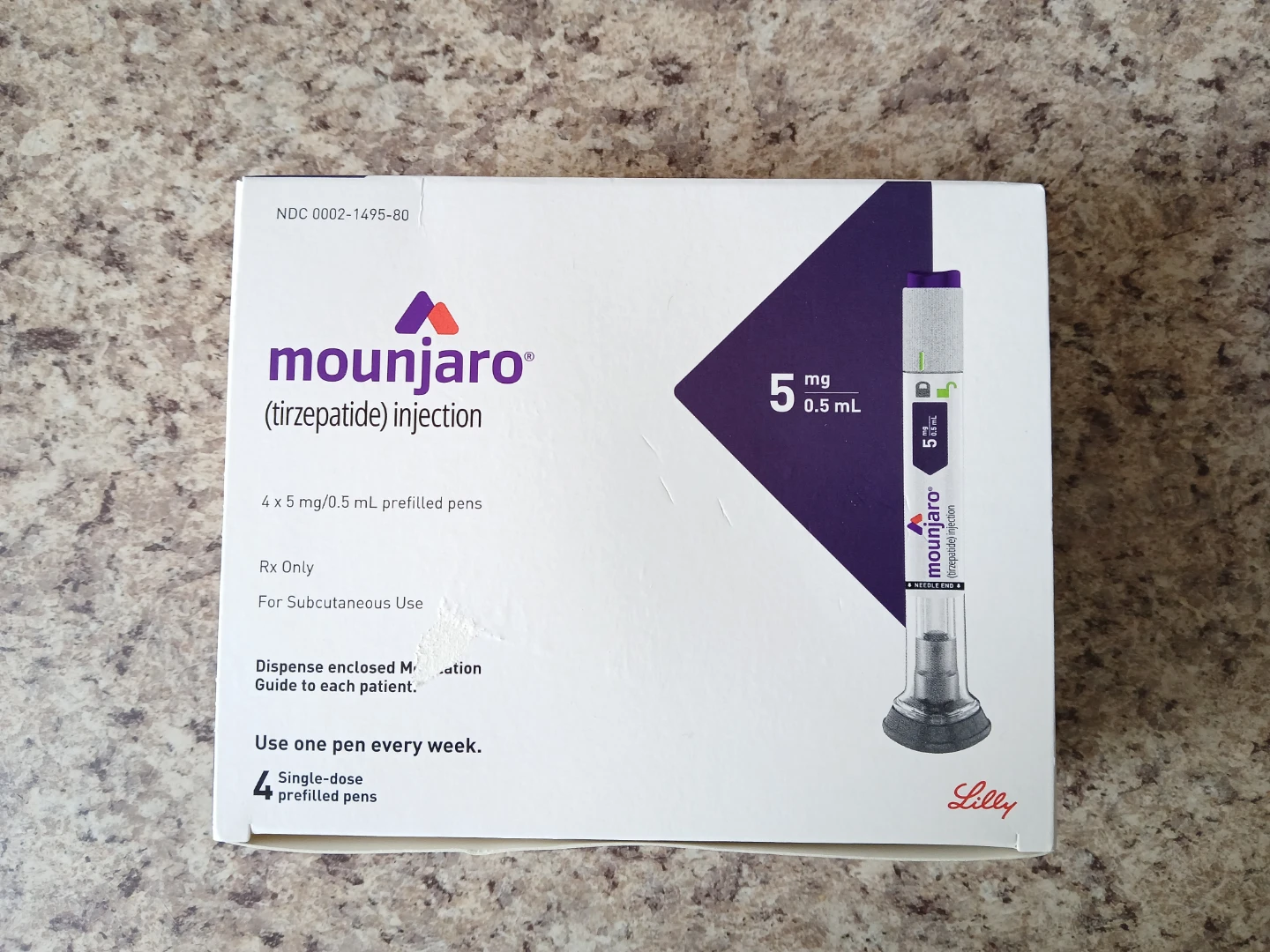 4 Mounjaro (tirzepatide) Injection 5 mg/0.5 mL Prefilled Pens