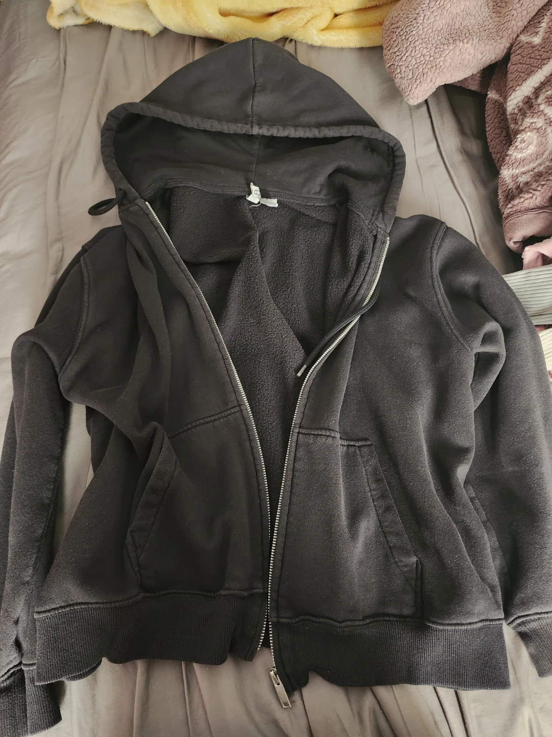 H&M Divided Baggy Black Zip-Up Hoodie