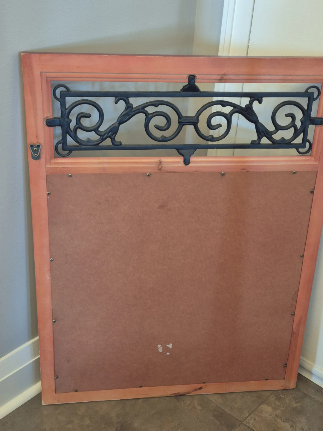 Decorative Wall Mirror with Ornate Metal Insert - photo 2