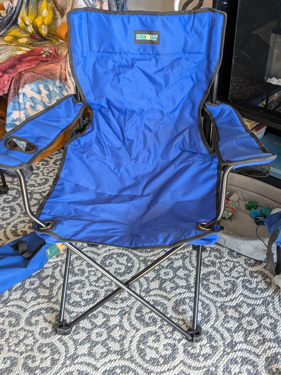 Blue ESCORT Camping Chair with Cup Holder - photo 2