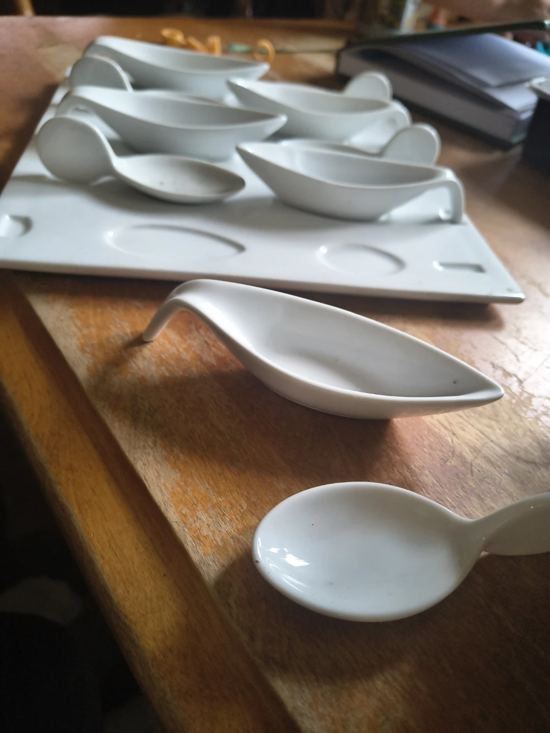 White Ceramic Appetizer Serving Set - photo 2