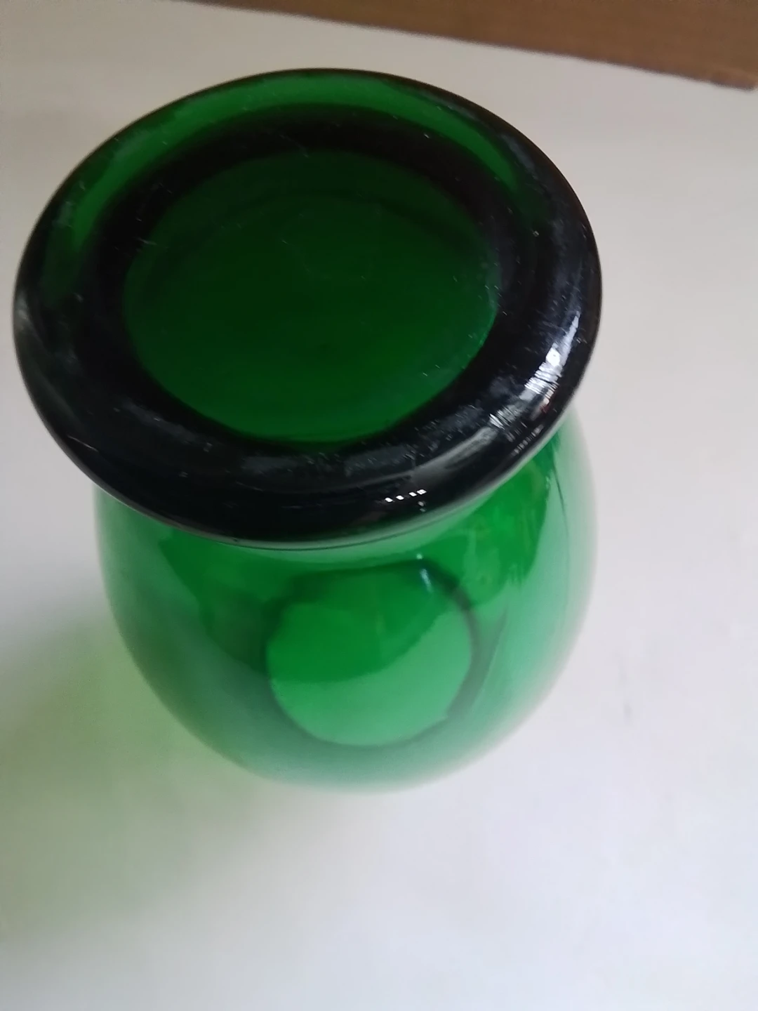 Vintage Anchor Hocking Forest Green Glass Vase - photo 3