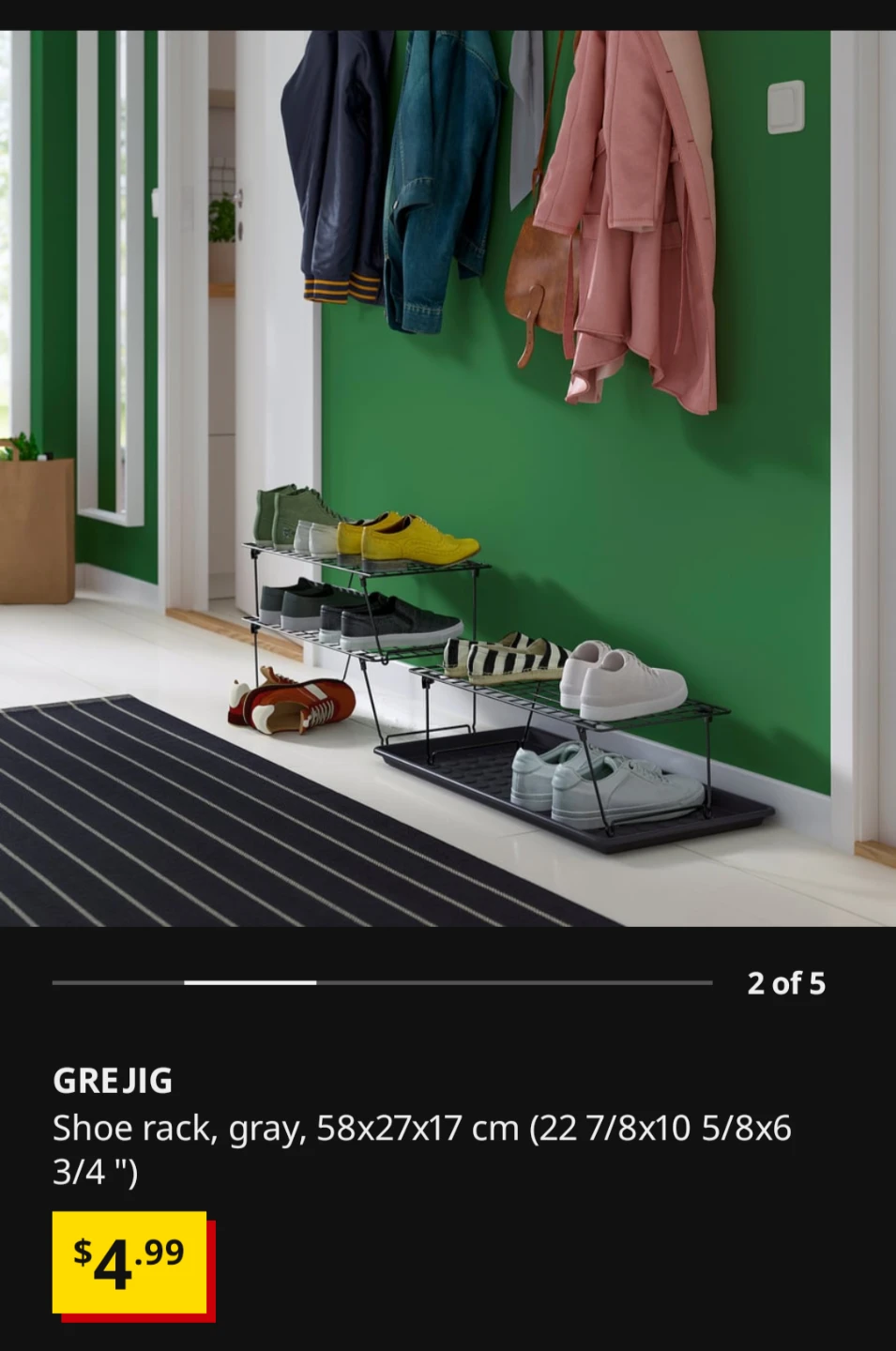 The IKEA GREJIG Shoe Rack - photo 4