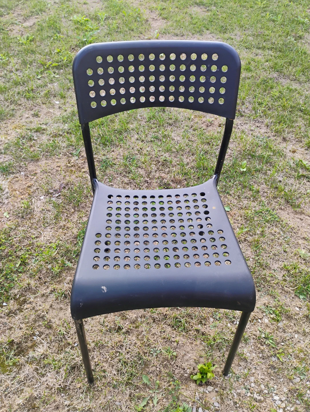 Ikea Black Stackable Plastic Chairs (Set of 4)