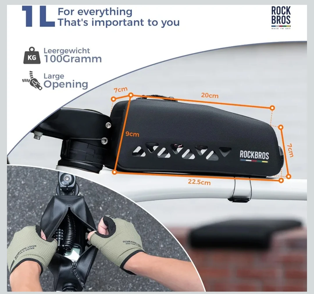 Rockbros Waterproof Bike Frame Bag - photo 2