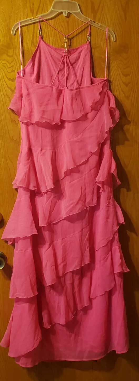 River Island Pink Ruffle Halter Dress Size 12 - photo 2