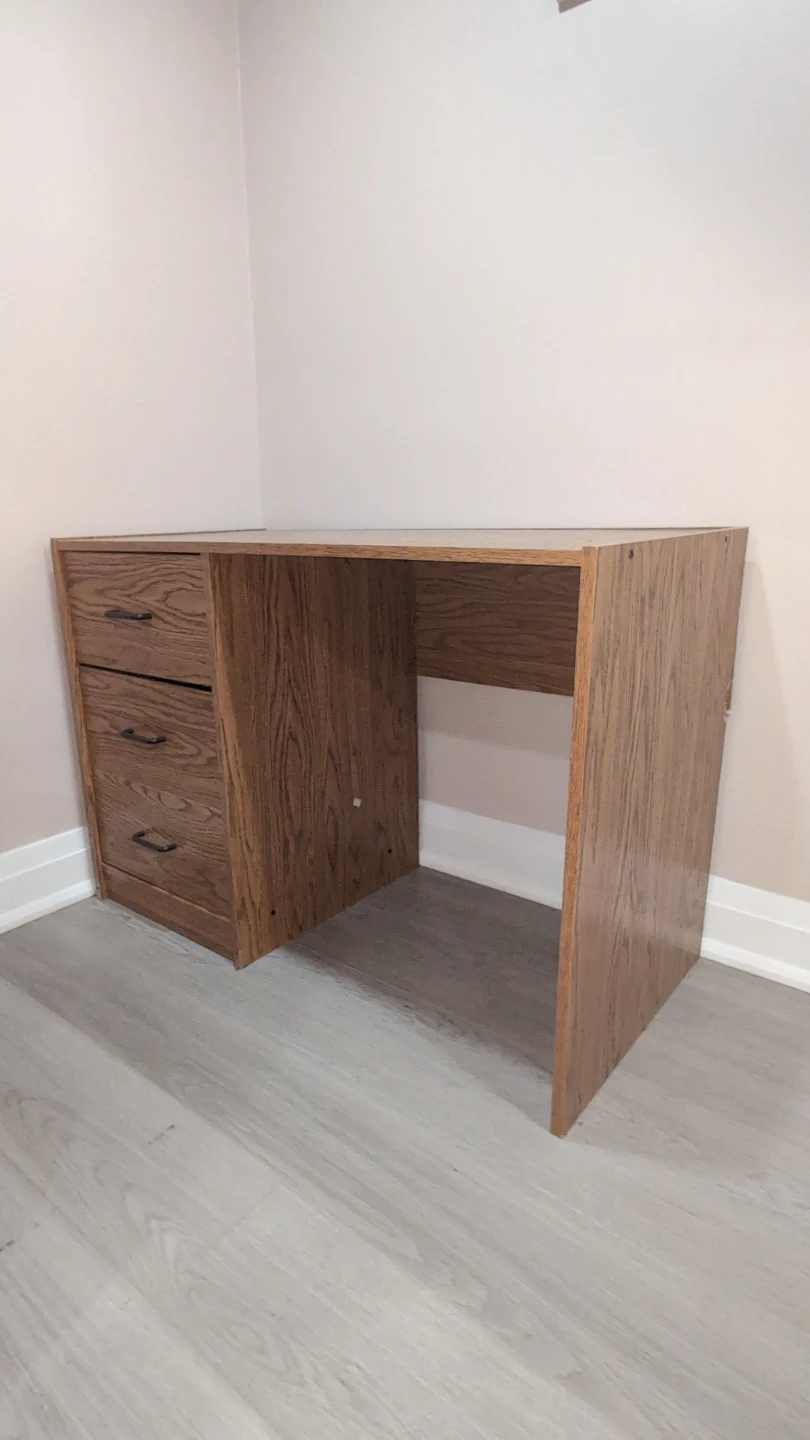 Wooden desk with drawers - photo 2