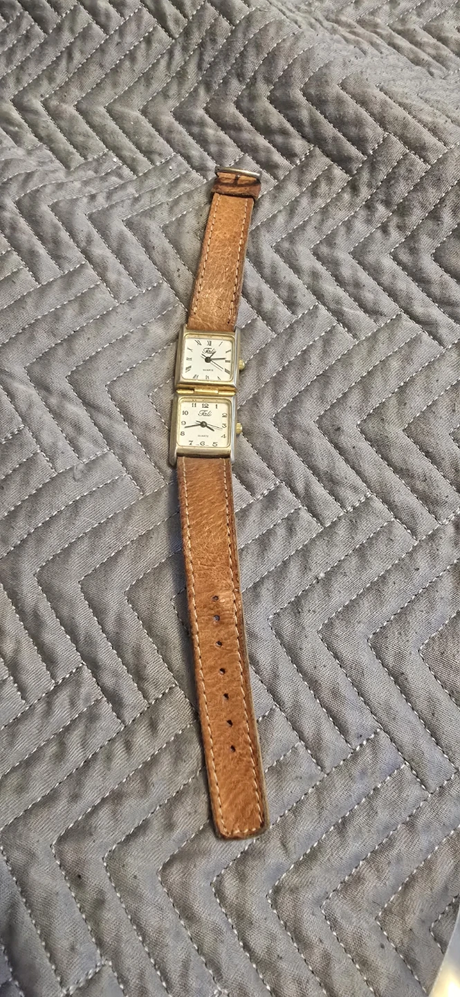 Ladies vintage Fali Dual dial Leather Strap - photo 2