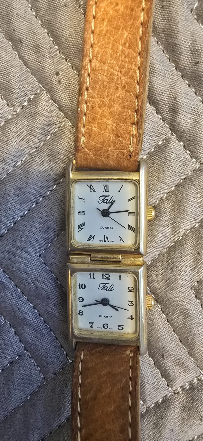 Ladies vintage Fali Dual dial Leather Strap - photo 3