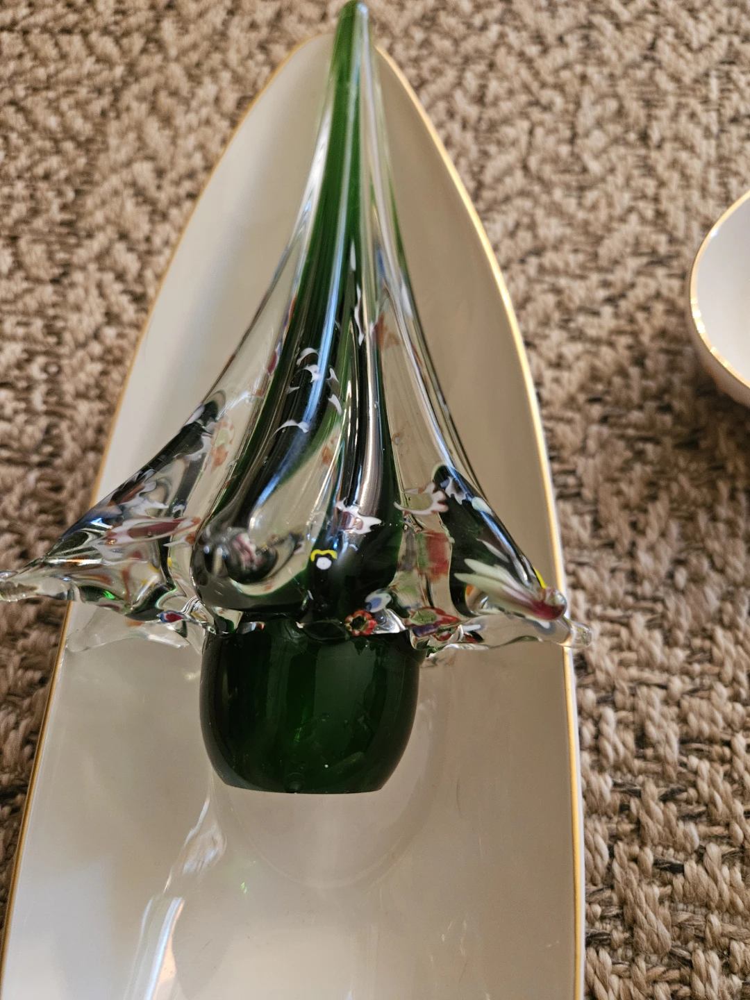 Green Glass Art  Murano. Sculpture Hand Blown - photo 2