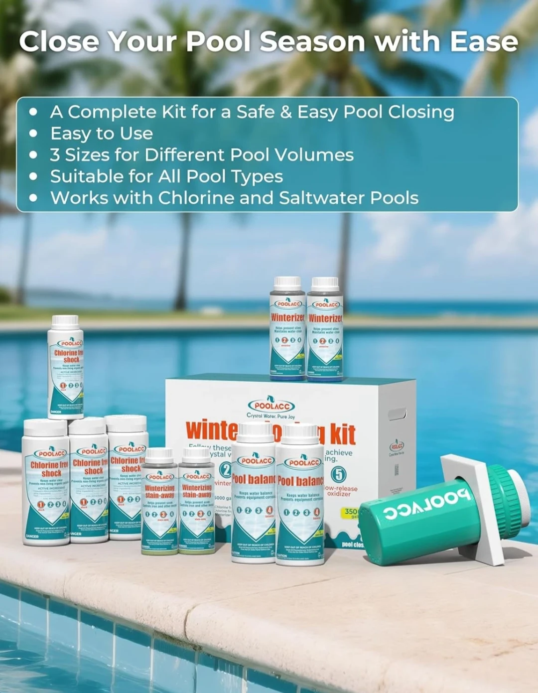New deluxe winter pool closing kit for 35,000 gallons - photo 2