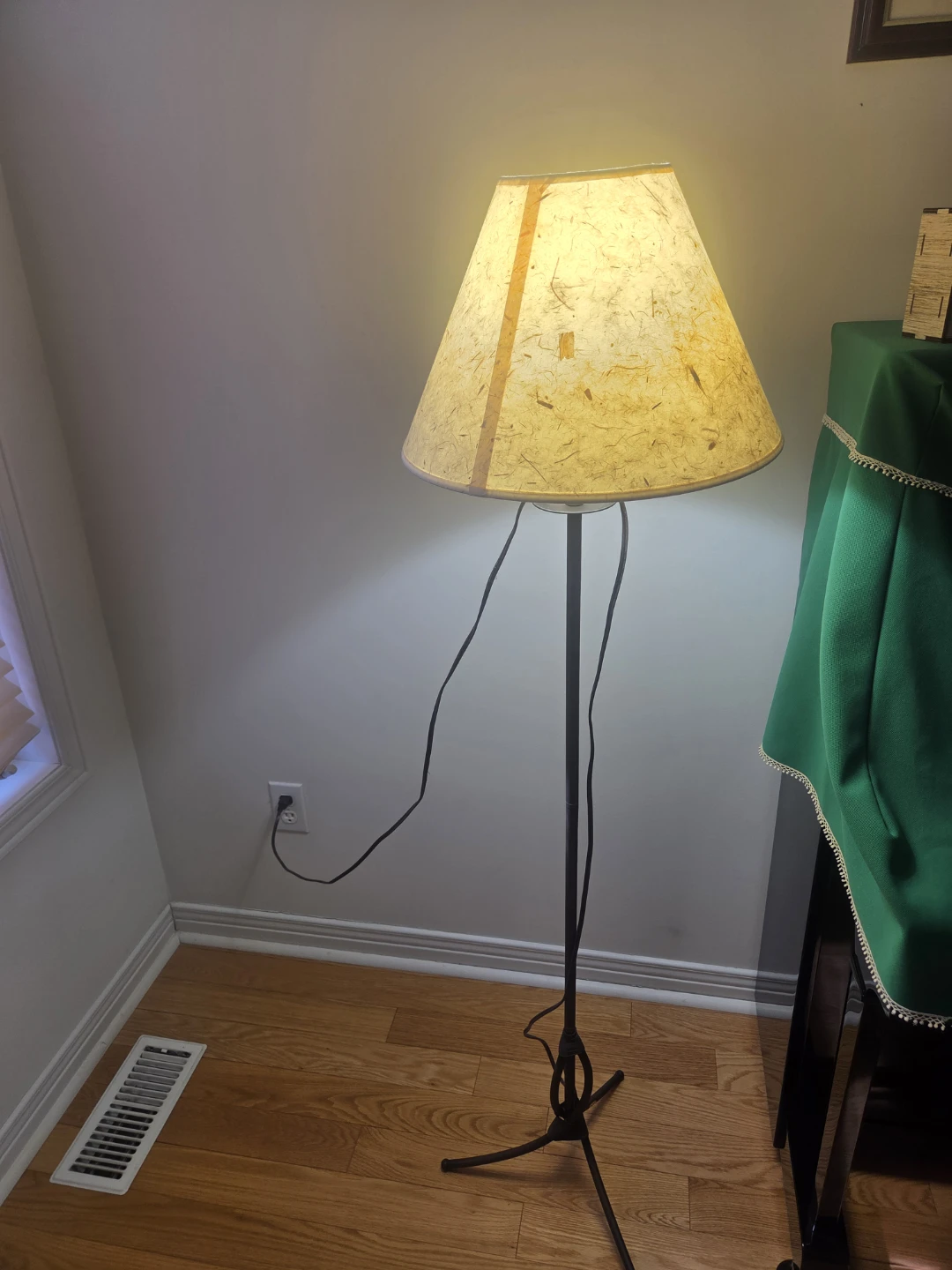 Floor Lamp with Tan Lampshade - photo 2