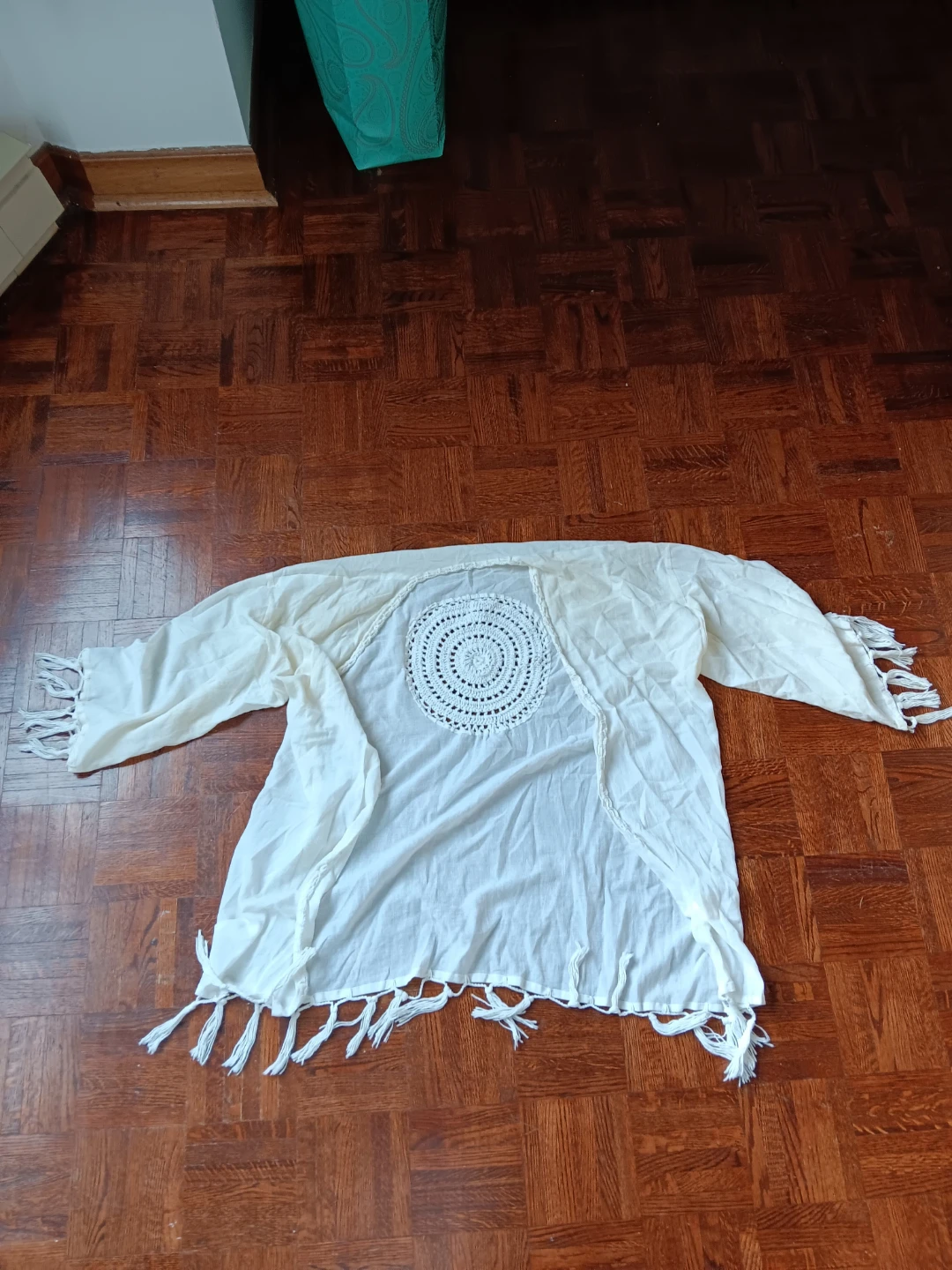 Cream Crochet Cover-up