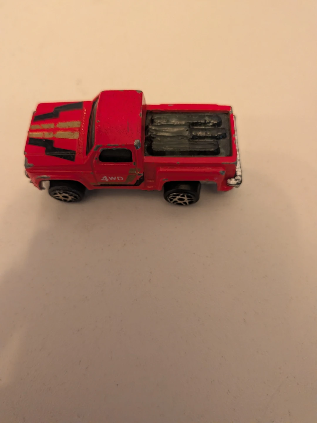 Red Diecast 4WD Pickup Truck Toy