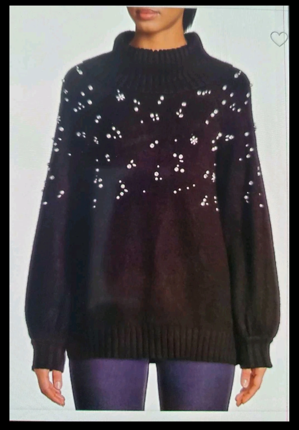 Karl Lagerfeld Paris Embellished Turtleneck Sweater - photo 3
