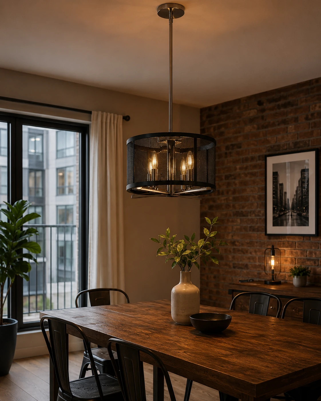 Kichler Four Light Pendant/Semi Flush Mount Chandelier
