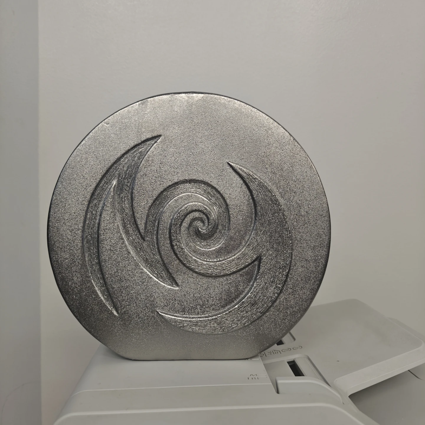 Silver Swirl Decorative Vase