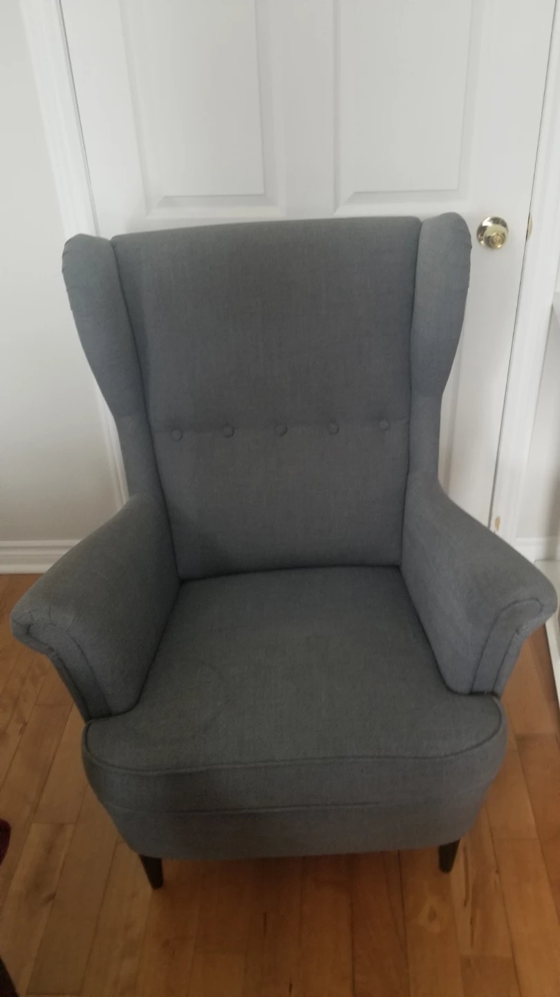Grey IKEA armchair