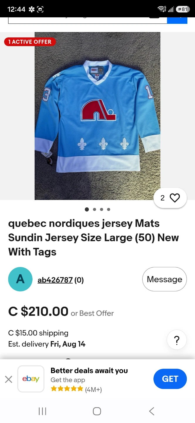 CCM Quebec Nordiques Mats Sundin Jersey - photo 4