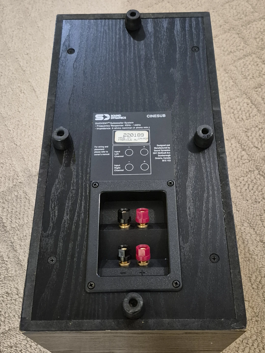 Sound Dynamics Cinesub Duovent Subwoofer - photo 3