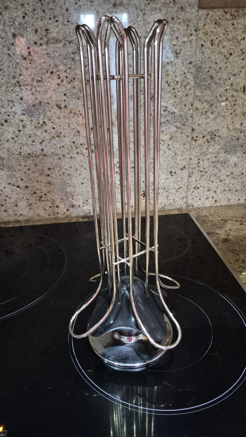 Original Nespresso Pod Chrome & Black Coffee Pod Holder