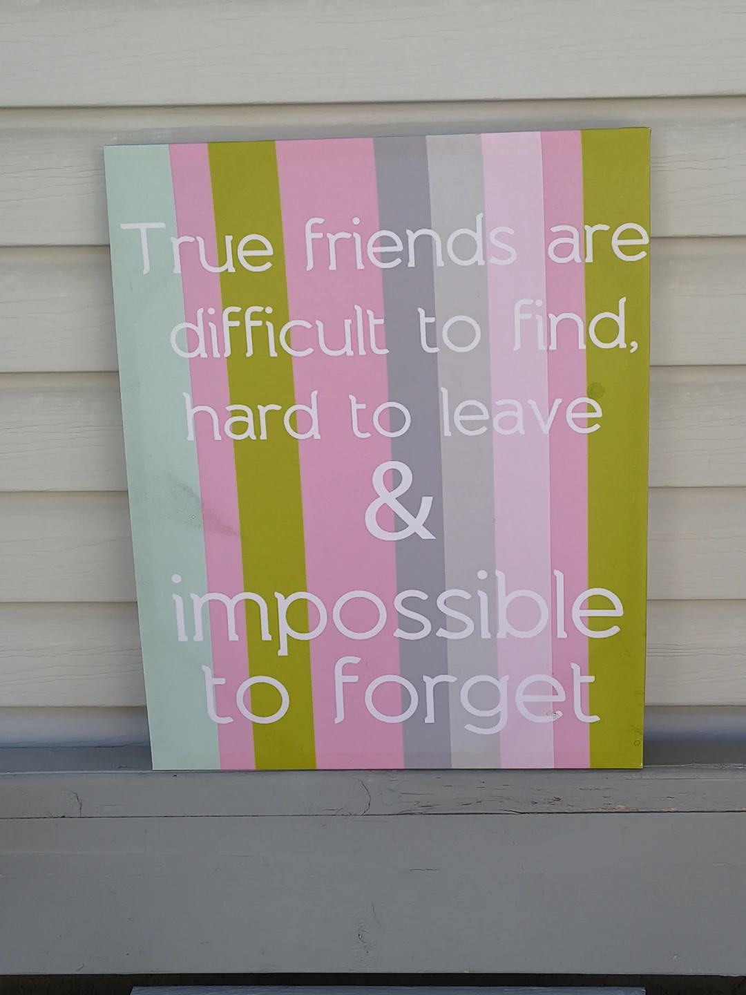 True Friends Inspirational Canvas Wall Art
