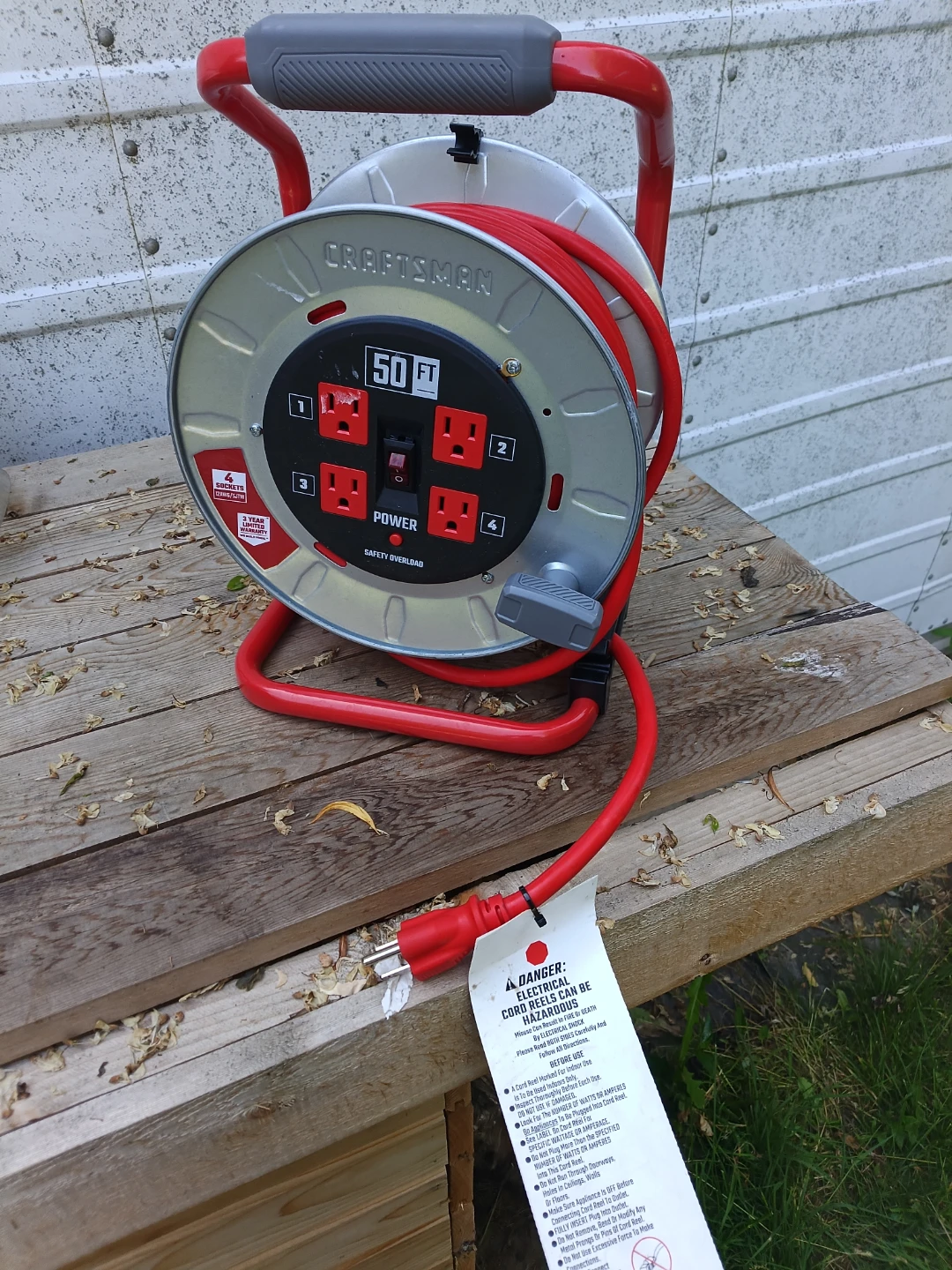 Craftsman 50 ft. Retractable Extension Cord Reel - photo 5