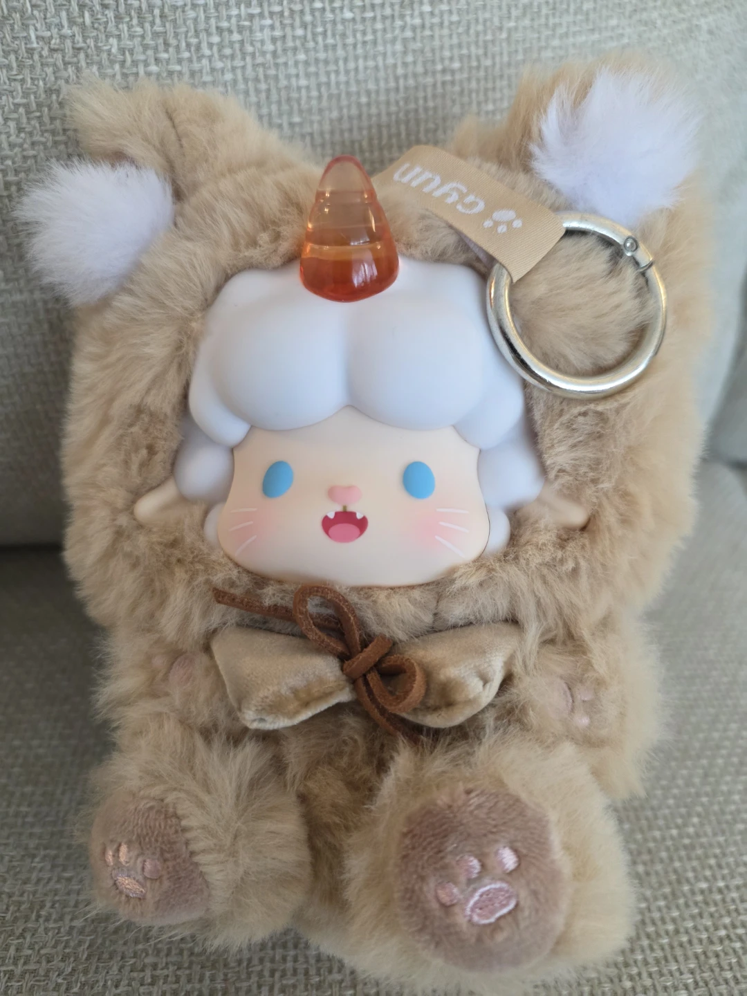 Gyun Plush Keychain with Horn