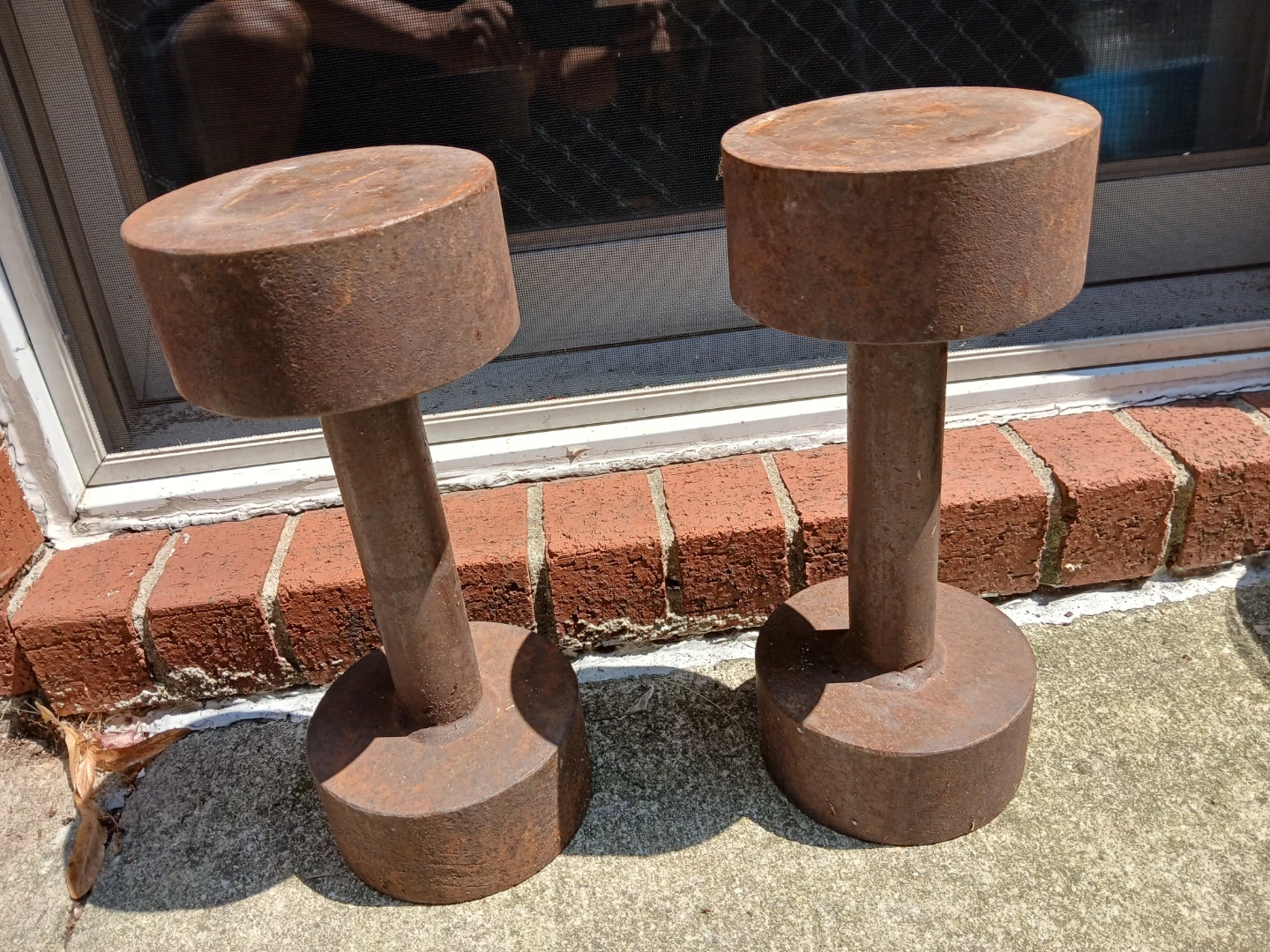 Vintage Cast Iron Dumbbells 40 Lbs