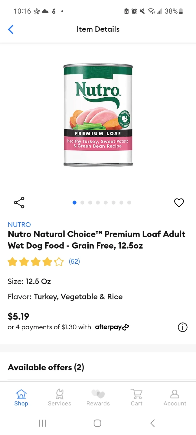 Sealed x12  Nutro Limited Turkey & Potato Dog Food Cans (5 oz)
