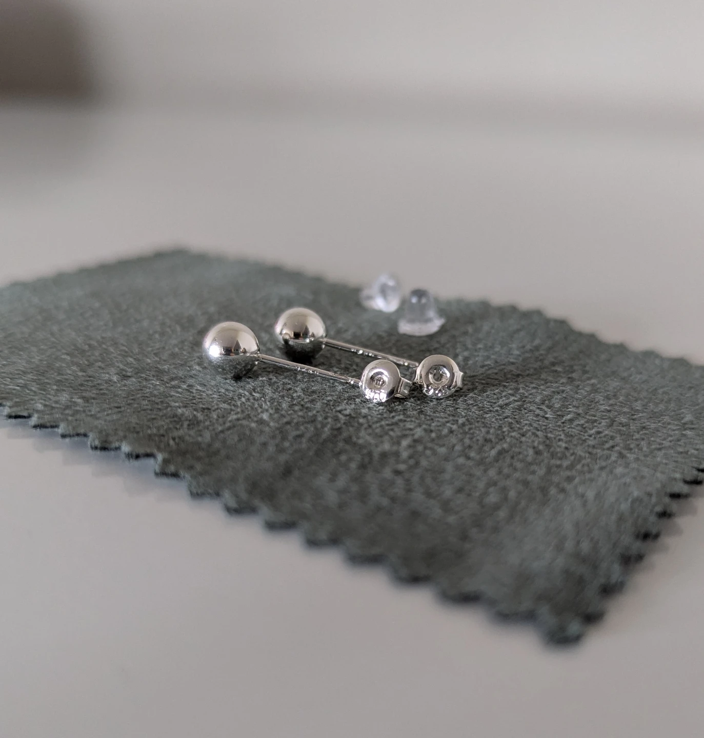 Classic 6mm Silver Ball Stud Earrings (925 Sterling Silver) - photo 4