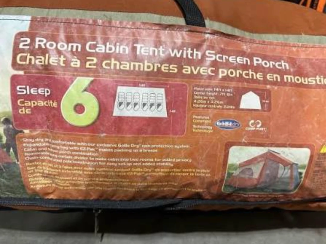 Ozark 2 Room Cabin Tent with Screen Porch - Sleeps 6