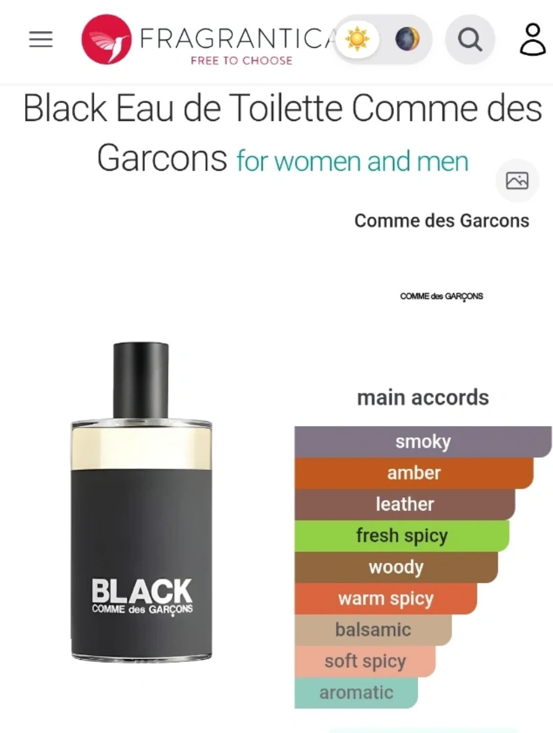 Comme des Garçons BLACK Eau de Toilette - photo 3