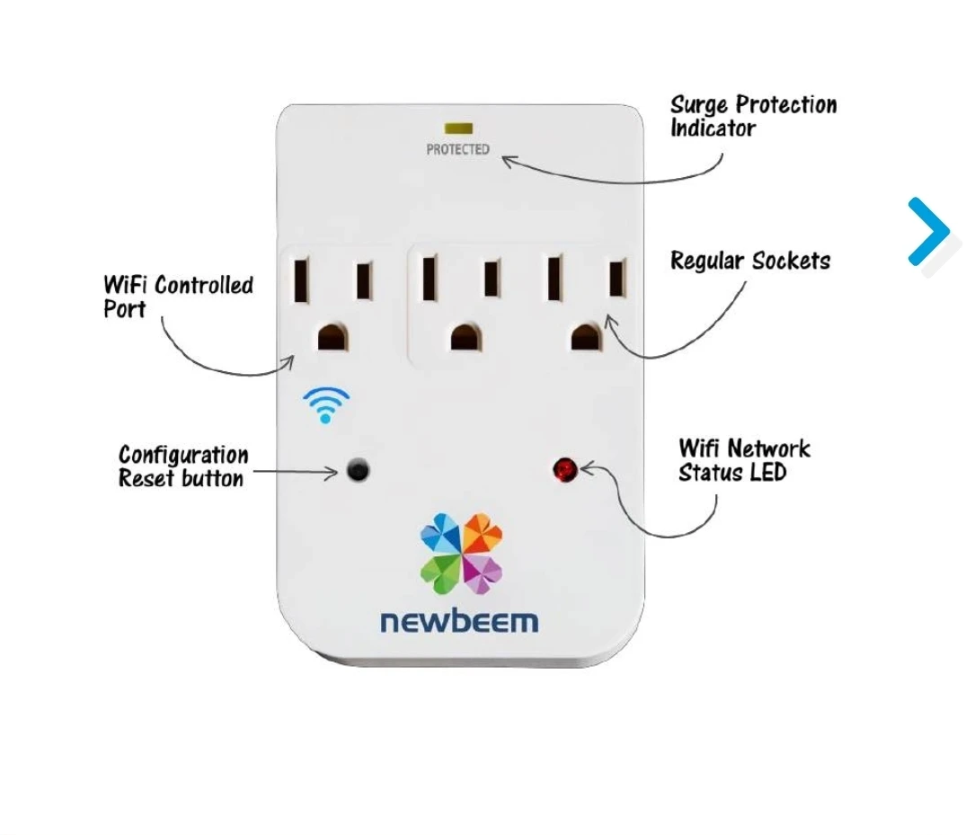 Newbeem Smart WiFi Wall Outlet Multi-Plug Smart Plug - photo 2