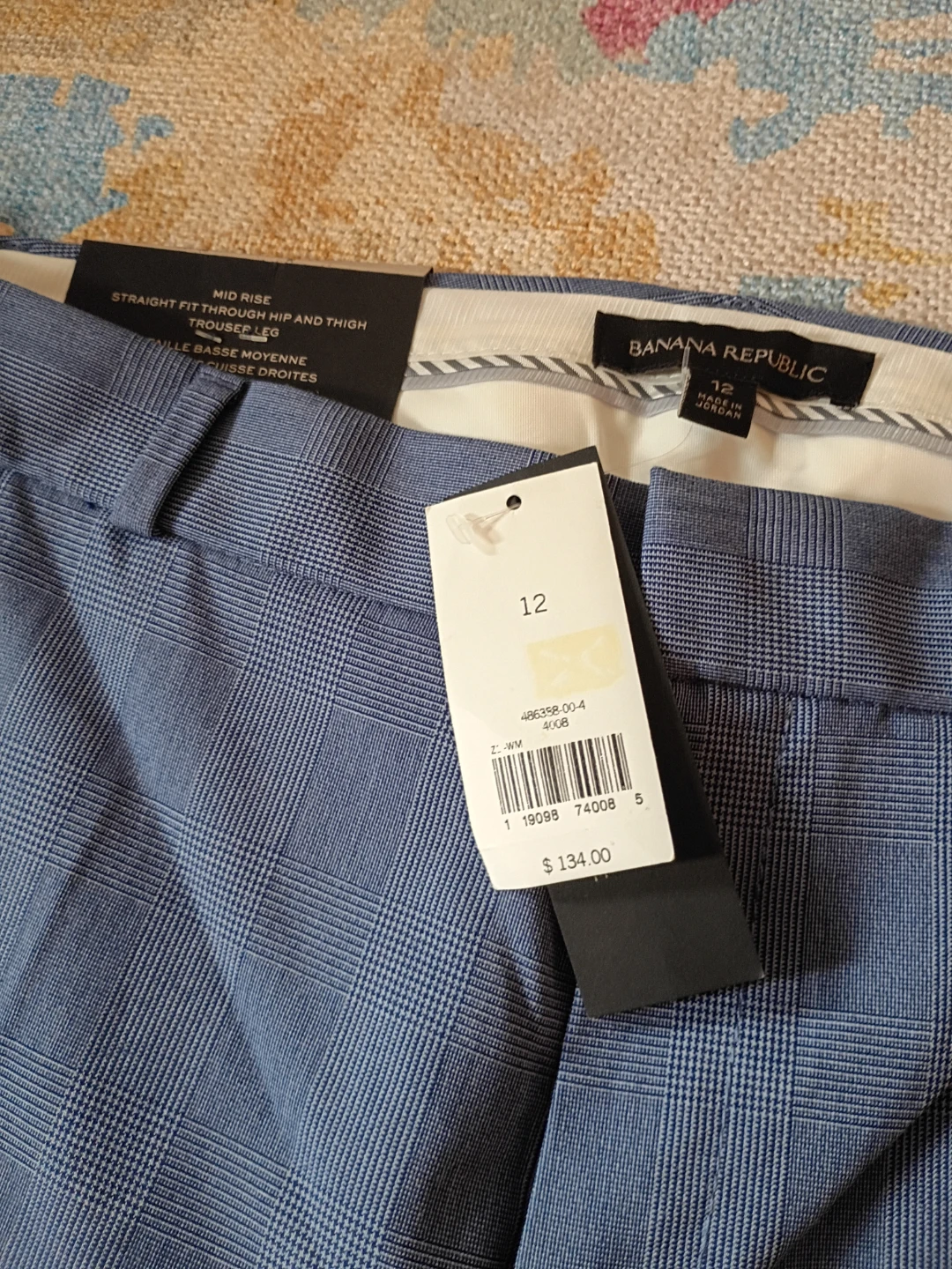 Banana Republic Women's Dress Pants Size 12 Blue Plaid - photo 2