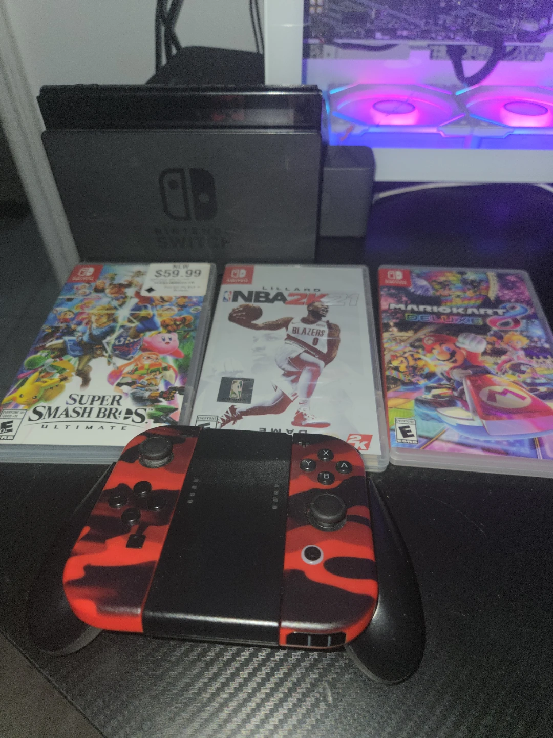 Nintendo Switch Console with Games and Accessories - photo 2