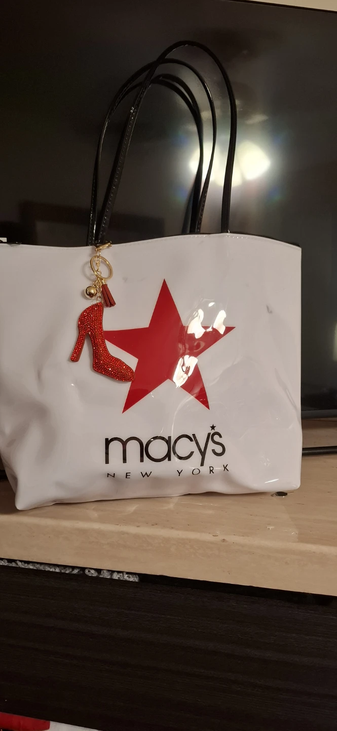 Macy's Red Stiletto Heel Keychain Bag Charm