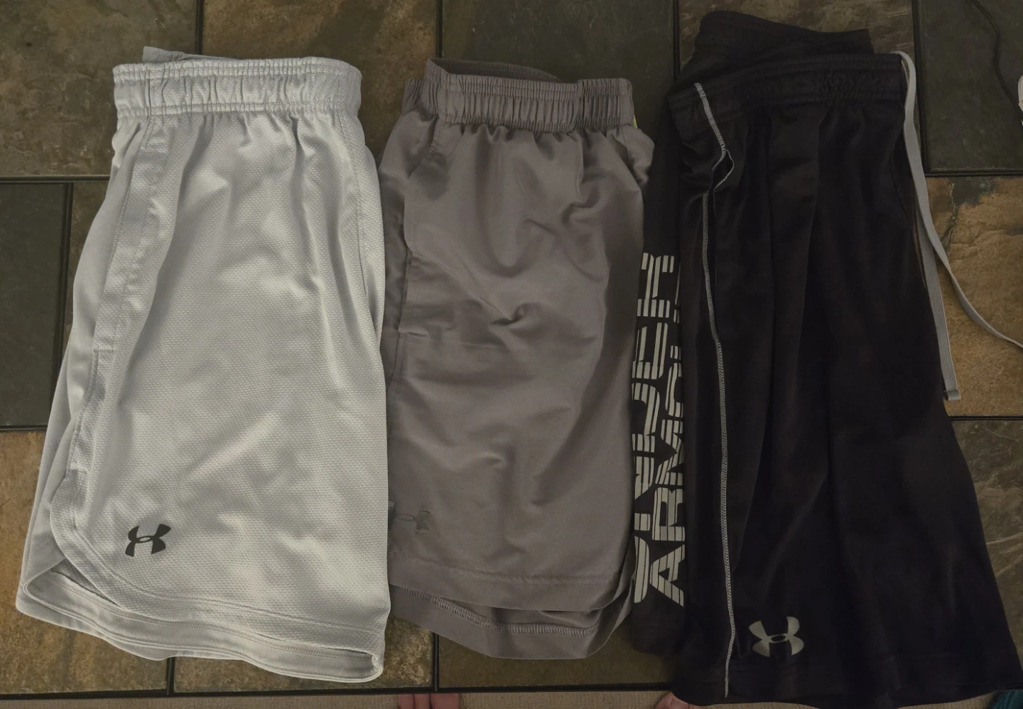 Under Armour Men's Shorts. 3 pair, all Large.  EUC.