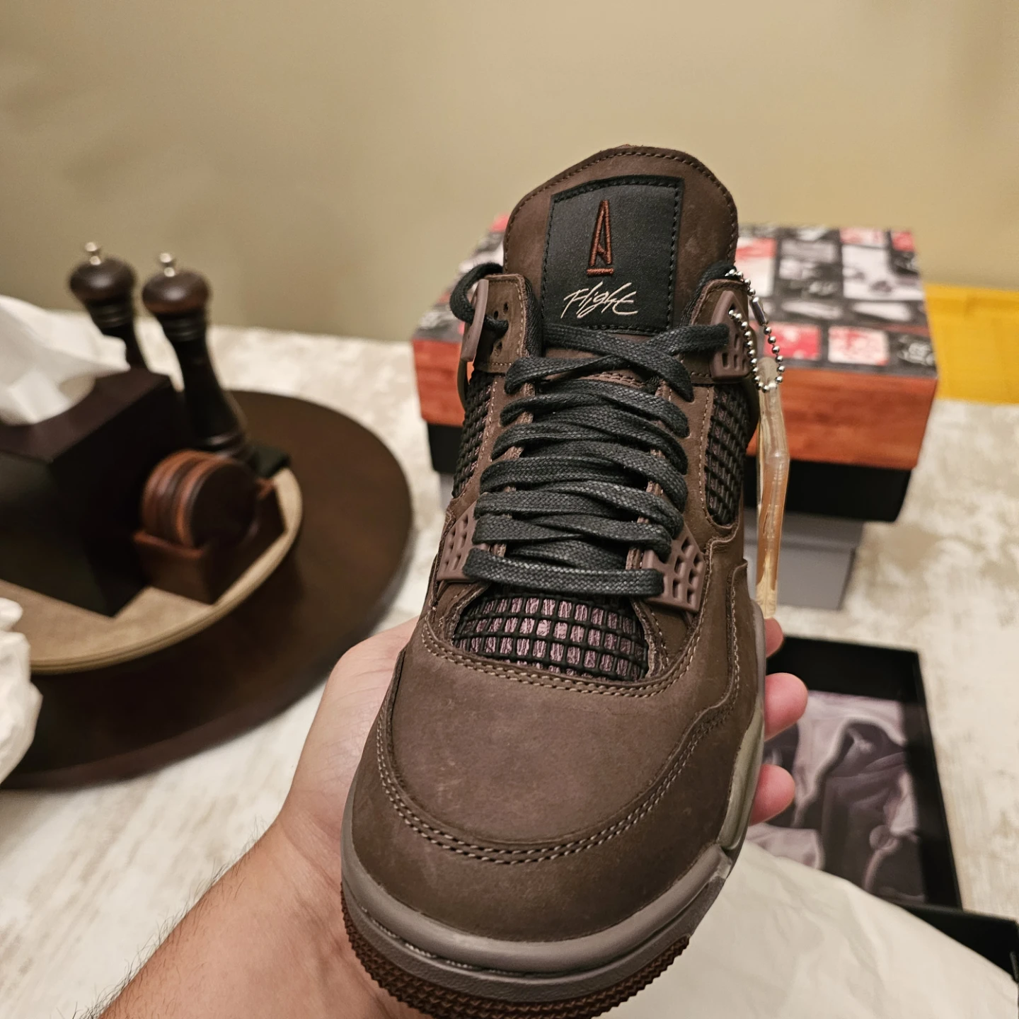 Nike Air Jordan 4 Retro OG SP AMM Dark Mocha Shoes - photo 2