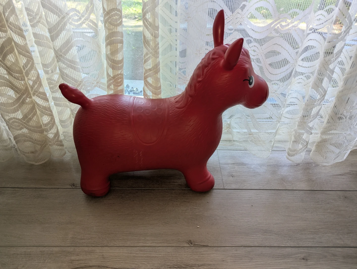 Red Inflatable Bouncy Horse Toy