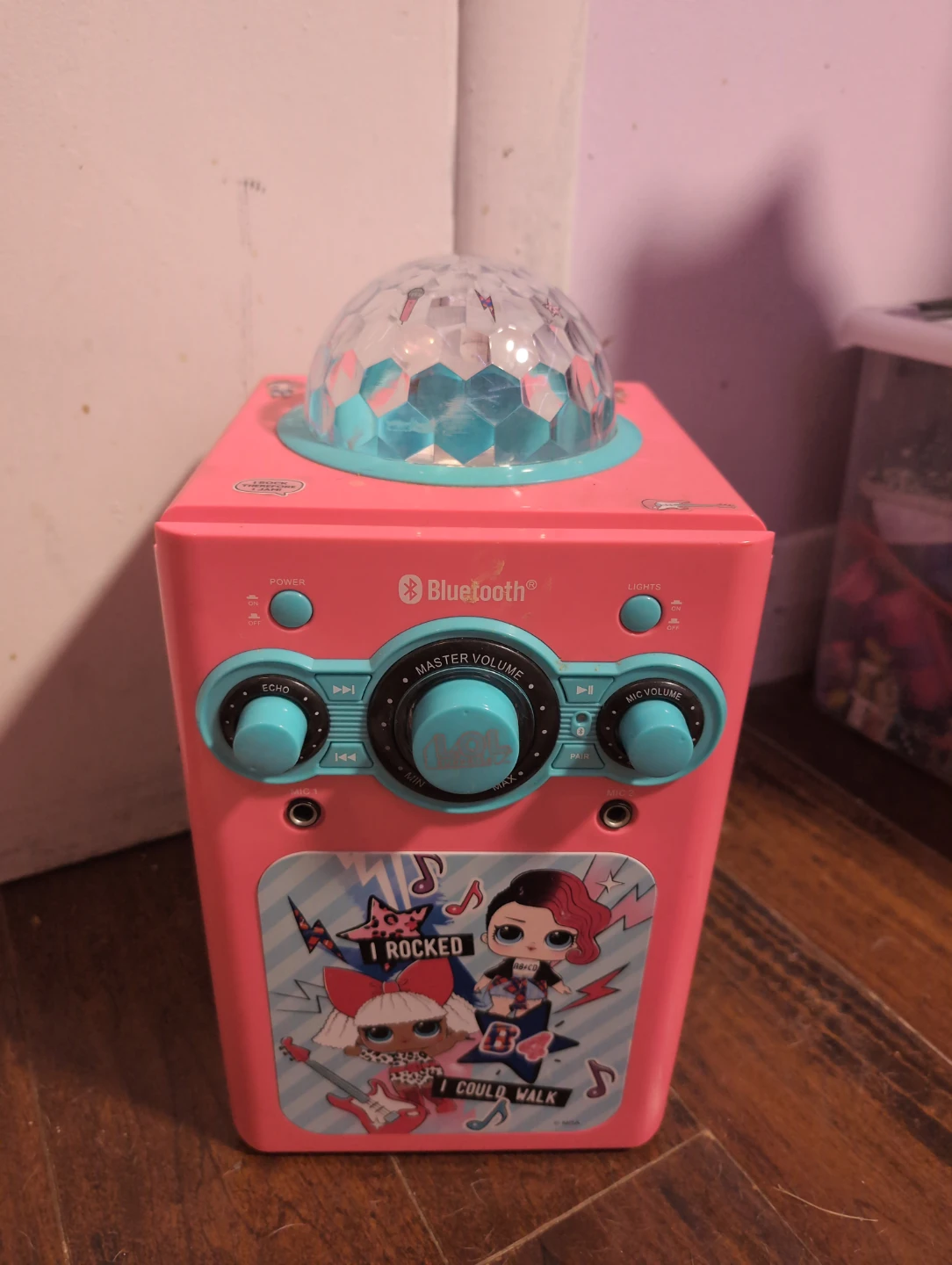 LOL Surprise Bluetooth Karaoke Machine with Disco Light