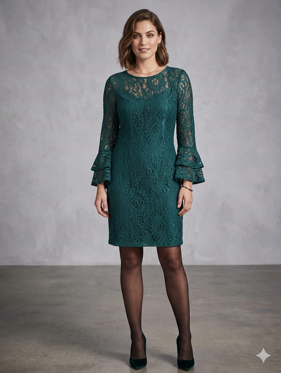 Women's Green Lace Dress from Laura