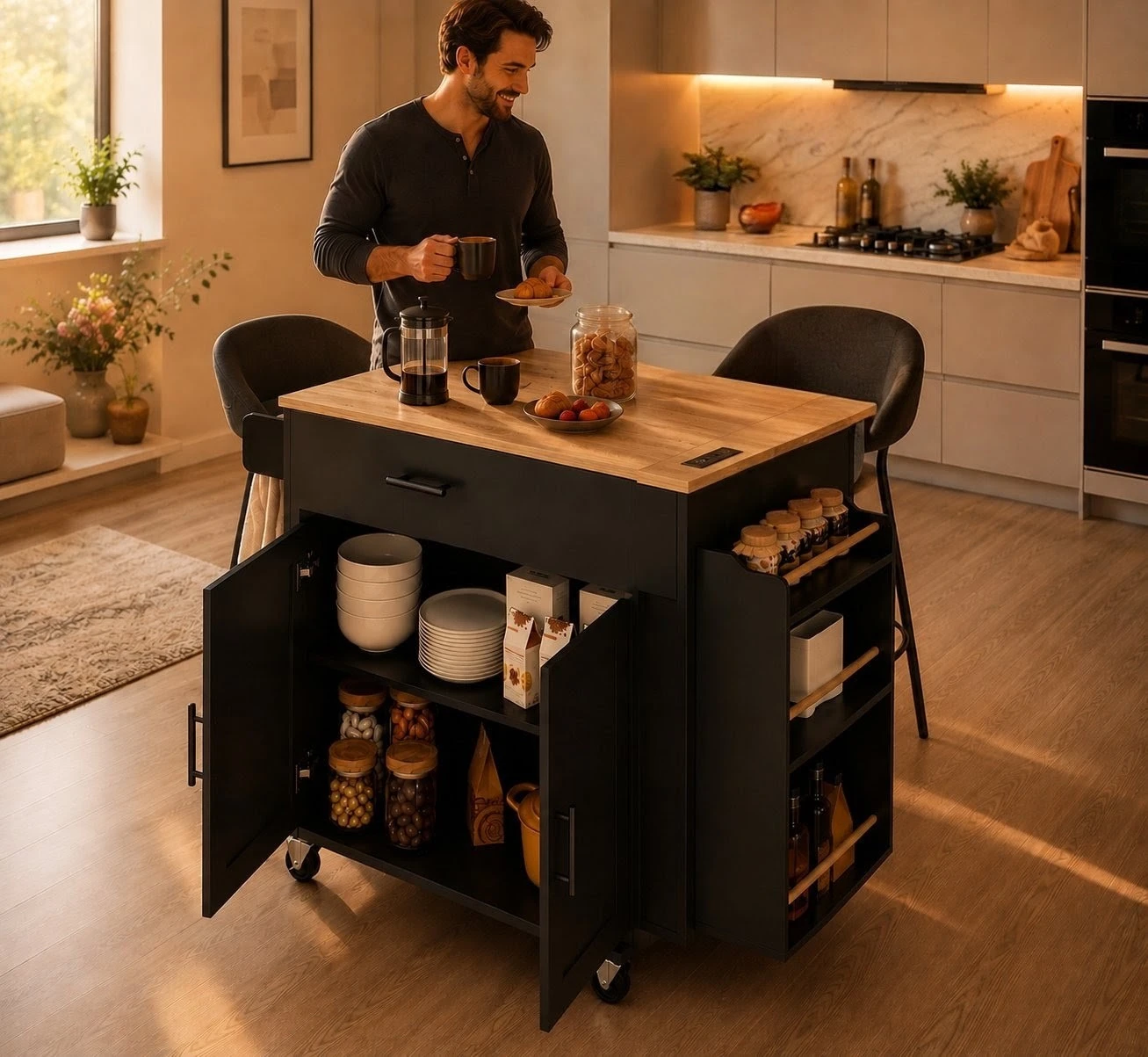 Brand new Kitchen Island Cart with Storage - photo 5