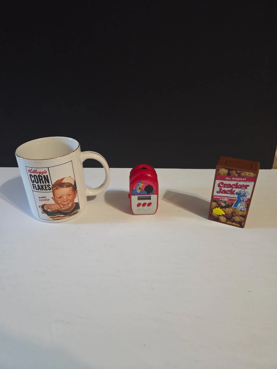 Kellogg's Corn Flakes Mug, Cracker Jack Box Toy & Mini Game