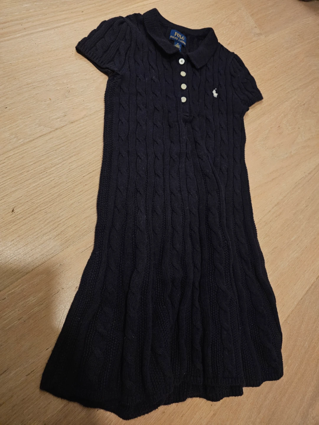 Kids Polo Ralph Lauren Navy Cable Knit Dress Size 6y