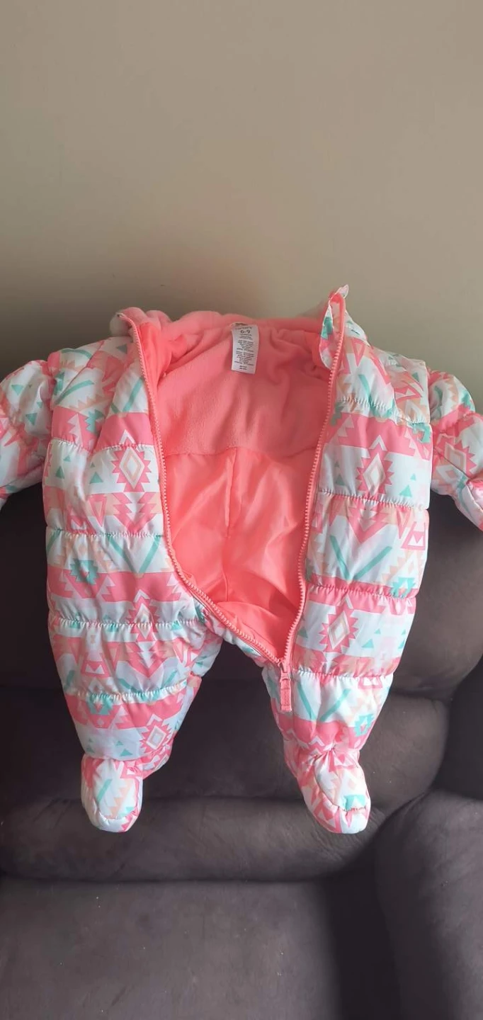 Baby Girls' Puffer Snowsuit - photo 2