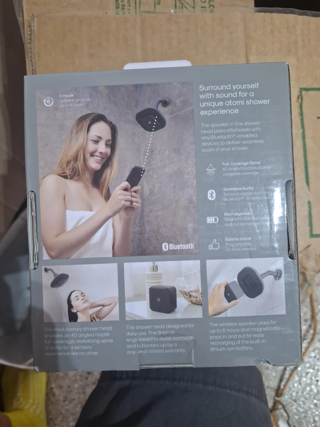 Atomi Shower Head with Bluetooth Speaker - photo 2