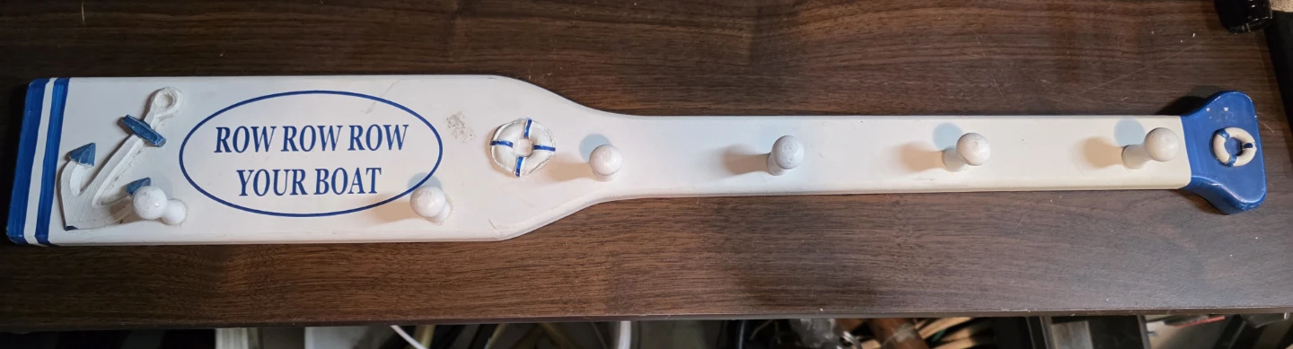 27" Nautical Oar Wall Hook Rack - photo 2