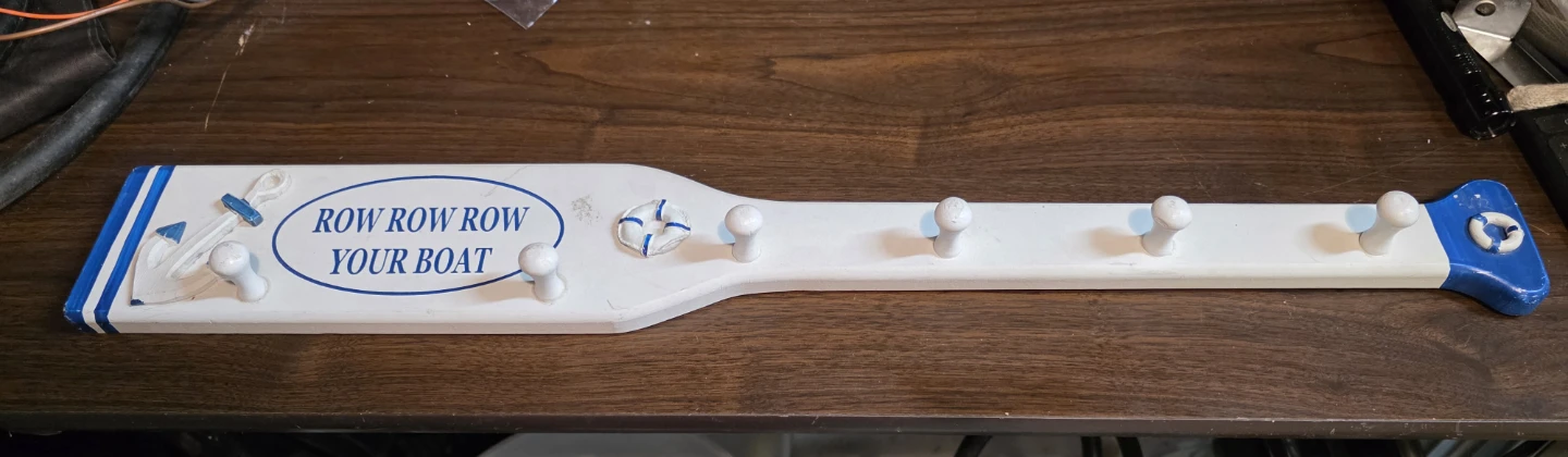 27" Nautical Oar Wall Hook Rack - photo 3